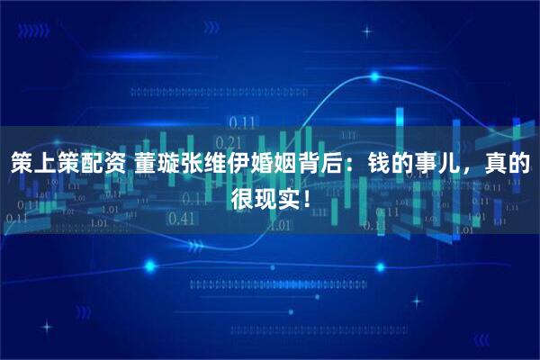 策上策配资 董璇张维伊婚姻背后：钱的事儿，真的很现实！