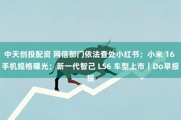 中天创投配资 网信部门依法查处小红书；小米 16 手机规格曝光；新一代智己 LS6 车型上市｜Do早报